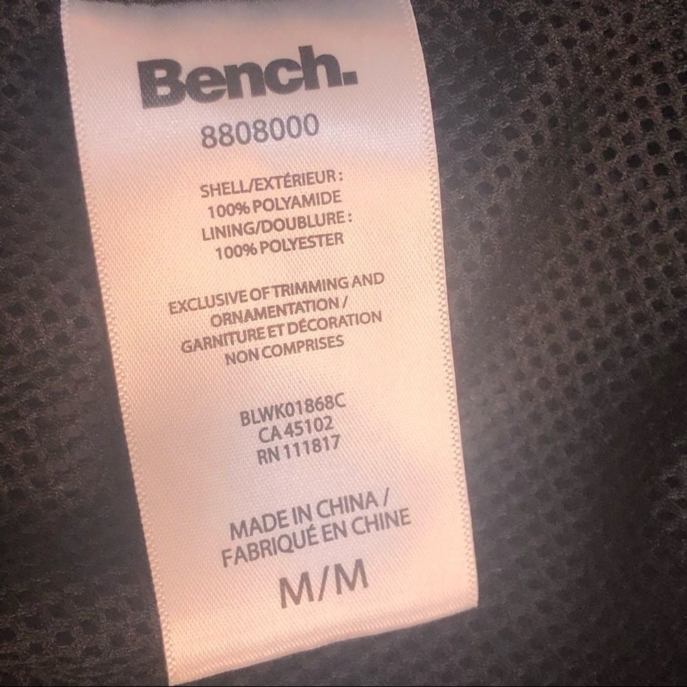 Bench Lightweight Hooded Windbreaker Jacket Size Medium - Picture 8 of 10